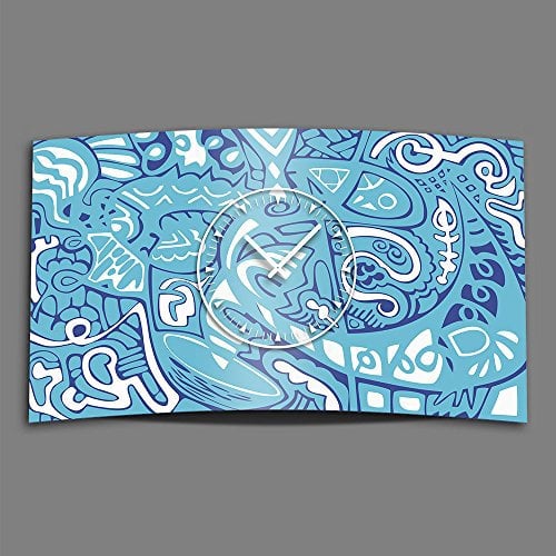 dixtime Comic Doodle Designer Wanduhr modernes Wanduhren Design leise kein Ticken 3DS-0162