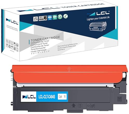 LCL Kompatibel Tonerkartusche CLT-P404C CLT-C404S CLT-404S C404S 404S (1 Cyan) Ersatz für Samsung SL-C430 SL-C430W SL-C480 SL-C480W SL-C480FN SL-C480FW/SC-C482/SL-C482W/SL-C482FW/SL-C432/SL-C432W