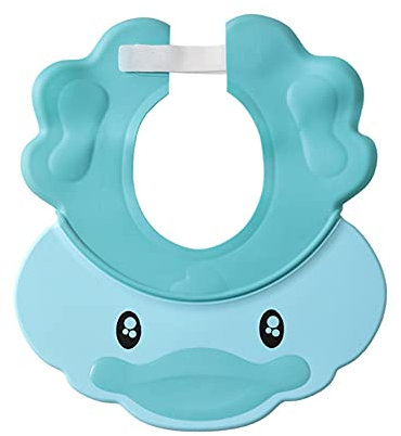 Csheng Duschhauben Für Kinder Haarwaschschild Für Kinder Ente Baby-Shampoo-Kappe Ohrenschutzmütze Kinder-Shampoo Duschhaube Kinder-Bademütze Baby-Shampoo-Kappe Blue