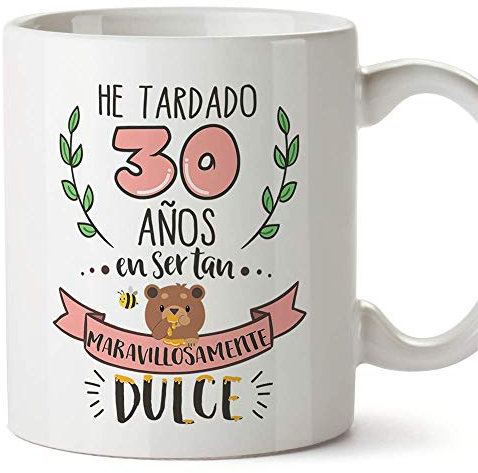MUGFFINS Taza 30 Cumpleaños -Regalos Originales y Divertidos para Aniversarios y Cumpleañeros