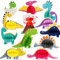 Mocoosy 12PCS Dinosaurier Party Honeycomb Ball Dekorationen, Dinosaurier Honeycomb Tiere Mittelstücke für Tischdekorationen, Dino Herzstück Tischaufsatz für Kinder Geburtstag Babydusche Partybedarf