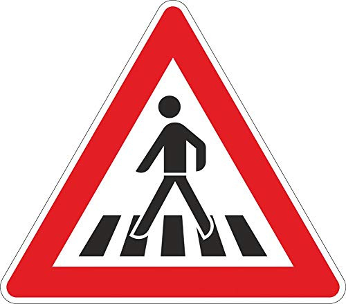 Verkehrszeichen: Fußgängerübergang §50/11 - Aluminium | 700 mm | hochreflektierend | Gefahrenzeichen §50 StVO Österreich