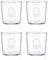 Set 4pcs vasos de agua 0,345l cristal logo transparente Casa Benetton