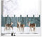 heimtexland ® Scheibengardine Weihnachten Winter Dekoration Fensterdeko Gardine 45x120 cm Typ651 Rehe
