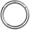 Segment Clicker Scharnier Ring Piercing 585 Gold 14 Karat Septum Tragus Helix Nase Lippe Nasenring Nasenpiercing Ohr Knorpel Daith Weißgold - 1,2mm x 8mm
