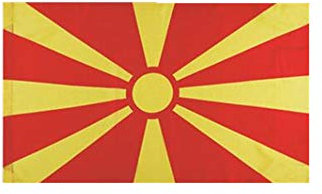Stormflag Mazedonien-Flaggen, 90 x 150 cm, Polyester-Seide, 90 g, doppelt genäht