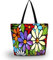 newplenty Strandtasche mit Reißverschluss, Einkaufstasche Faltbar, Große Wasserdichte Handtasche Damen Umhängetasche (Gänseblümchen)