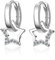 Stern Creolen 18K vergoldet 925 Sterling Silber Post Star Ohrhänger Stern Creolen für Frauen Hypoallergen Ohrringe für empfindliche Ohren