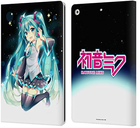Head Case Designs Offizielle Hatsune Miku Nachthimmel Grafiken Leder Brieftaschen Handyhülle Hülle Huelle kompatibel mit Apple iPad 10.2 2019/2020/2021