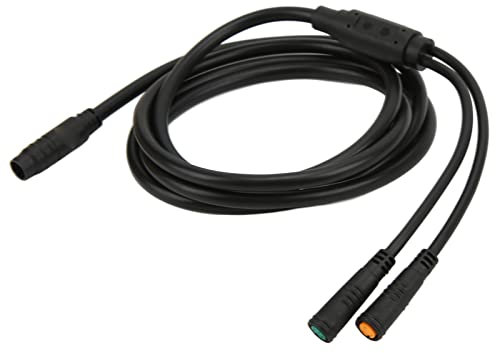 Dilwe Electric Bike Extension Cable, Bike 1 to 2 Cable Bicycle Accessory For Electric Bicycle Motor, 155cm