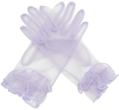 Hoseirty Damen-Handschuhe, kurz, Tüll, Hochzeit, Party, Handgelenk, Vintage, transparent, für Tee, Party, Abend, Abschlussball, Opern, Party, Handschuhe, lavendel