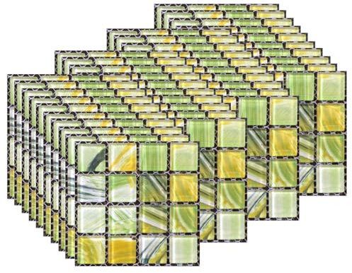 EasyLife - 40 adesivi per piastrelle da parete, 10 x 10 cm, impermeabili e autoadesivi, per cucina e bagno (set 6)
