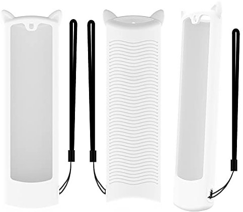 N+B Remote Control Case For Amazon Alexa Voice Remote (3rd Gen) Fire 4K TV, Silicone Anti-Slip Cover Skin Protector (White)