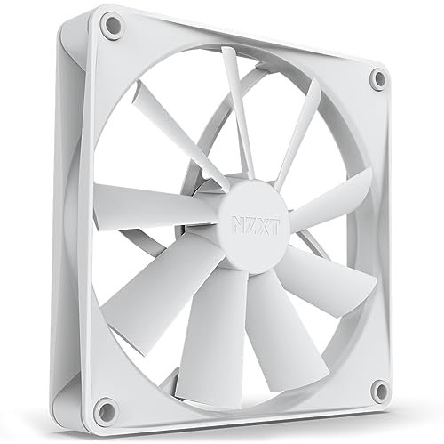 NZXT F140Q Quiet Airflow Fans-RF-Q14SF-W1-Erhöhen Sie das Luftvolumen – Leiser Betrieb – Langfristige Haltbarkeit – 140-mm-Lüfter Einzelpackung – Weiß