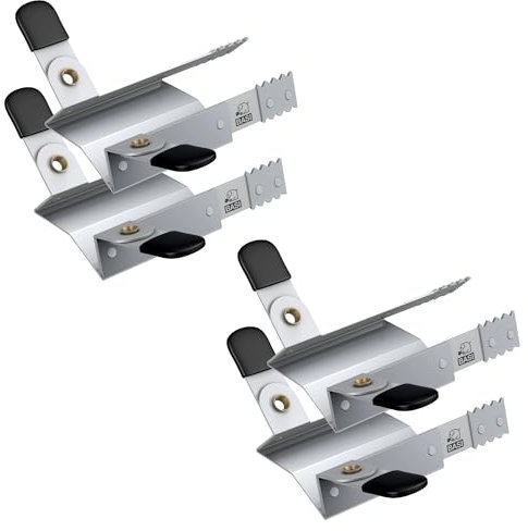 BASI | 2x Paar Rollladenklemmen Rollladensicherung | Einbruchschutz für Fenster-Rollladen | Klemmsicherung Einbruchsicherung für Rolläden | 4 Stück