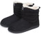GURGER Hausstiefel Damen Hüttenschuhe Herren Plüsch Gefüttert Hausschuhe Hohe Winter Hüttenstiefel Warm Boot Slipper Feste Sohle Schwarz Größe 40 41