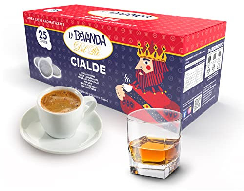 La Bevanda Del Re - 25 Cialde Aromatizzate IRISH, Filtro Carta 44MM, Senza OGM, GLUTINE, ZUCCHERO, GRASSI IDROGENATI, CONSERVANTI, LATTOSIO, Cialde Da 7,5G, 188G
