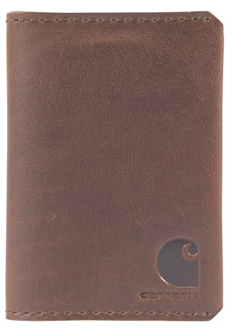 Carhartt Herren Bifold und Passcase, langlebige Billfold Brieftaschen, erhältlich in Leder und Segeltuchstilen, Braun, Einheitsgröße, Bifold und Passcase Geldbörse, langlebige Billfold Wallets,