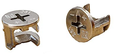 LLERRA 15 x 12 mm Nockenschloss-Ersatzteile, Modernes Silber Möbelschloss für Schrank, Kommode, Schubladentisch, Bücherregale, 10 Stück