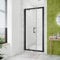ELEGANT 1000mm Black Pivot Hinge Shower Door 6mm Safety Glass Reversible Shower Enclosure Cubicle