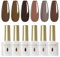 ROSALIND UV Nagellack 6 Farben Khaki Grau Braun Brauntöne Gellack Set Farbgel für Gelnägel Soak Off UV LED Nail Gel Polish Für Lampe Nagel Salon Design Kit Maniküre Nageldesign Valentinstag
