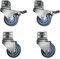 GGM Gastro-Rad-Set - 4 Räder - für Arbeitstische - 200 kg Tragkraft - Stecksystem - RATK4