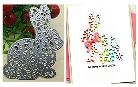 Qoiseys Kaninchen Ostern Stanzschablone Die Stanzen Basteln Prägeschablone, Stanzungen für DIY Scrapbooking Fotoalbum Dekoratives Papier Basteln Prägeschablone