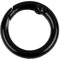 1 Ring Karabiner Innen-Ø Größenwahl Farbwahl Metall Ringkarabiner Schlüssel, Farbe:schwarz, Größe:Rund | 16mm x 3.5mm