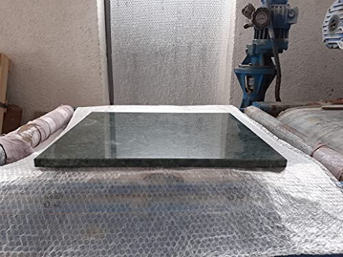 Planche, planche à découper, plateau en marbre vert du Guatemala 50 x 50 cm