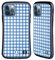 Head Case Designs Blu Pattern Gingham Cover Ibrida Compatibile con Apple iPhone 12 / iPhone 12 PRO