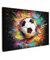 MuchoWow© Impression sur Toile Decoration Murale Peinture 90x60 cm Tableaux Decoratifs Muraux Décoration Chambre Football - Peinture - Couleurs - Noir - Blanc