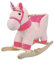 Unicorno a Dondolo Rosa, Morbido Peluche Cavalcabile per i Bambini Più Piccoli