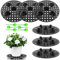 GZLFH 6 Stk Drainagegitter, Kunststoff Blumentopf Mesh Pads 20cm mit 6 Stk Bewässerungsmaschine, Gitter Rund Blumentopf für Lnnen-Balkon Outdoor Garten