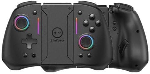 LYEAA KS42 Controlador de Juegos inalámbrico de Doble Color - Tiempo de reproducción de 6,5 H, Gamepads giroscópicos de 6 Ejes, para Switch/OLED/Lite, Auto -Up