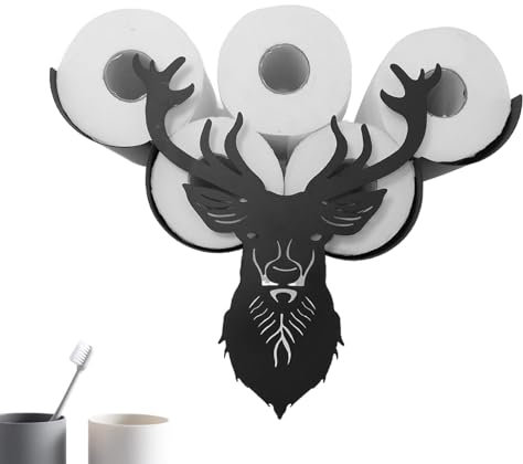Wpsagek Support mural pour papier toilette, support de rangement mural pour mouchoirs,Étagère de rangement pour rouleaux de papier | Rangement mural de papier toilette en forme d'animal mignon, pour 8