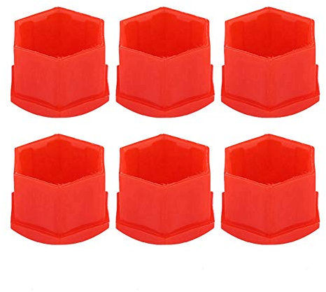 Radnaben-Schraubenschutz-Abdeckkappe, 21 mm, 20 Stück, Diebstahlsicher, Nylon PA66 Material, Rot