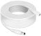 Powice 3 Meter DC Verlängerungskabel, 12V Verlängerungskabel, Stecker 5,5mm x 2,1mm für LED Streifen, Überwachungskameras, Drucker, Router, Switches, Weiß