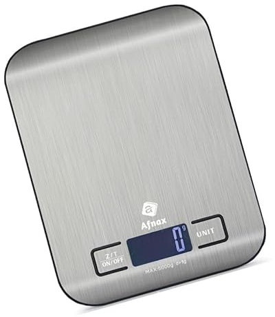 Afnax Digital Kitchen Scale, Food Scale, 5kg/11lb, Tare Function, LCD Backlit, Precisions Scale (AF-KDS12)