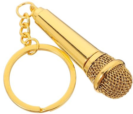 VALICLUD Microphone Keychain Pendant for Music Lovers Keyring Cute Music Accessory for Singers and Musicians Enthusiasts