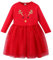 Weihnachtskleid Baby Mädchen - Weihnachtsmann Kleid Mädchen Langarm Babykleidung Leicht Weicher Weihnachts Tüll Spleißen Langarmkleid Kinder Große Größen Swing Kleid Geburtstag Party Kleider