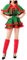 DUHENWU Mädchen Lolita Prinzessin Kleid Kurz Weihnachtskleid Rokoko Ballkleider Vintage Mittelalterkleid Cosplay Fasching Karneval Kleid Elegante Weihnachten Partykleider Weihnachtsmann Kostümn