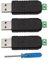 Heevhas Adaptador convertidor USB a RS-485 USB to 485 Serial Port Adapter Chip CH340 64 bits para Windows 7/8/Vista/MacOS/Linux (3 Piezas + 1 Destornillador)