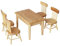 NAMOARLY 1satz Miniatur Puppenhaus Möbel Set Aus Holz Teiliges Tisch Und Stuhlset Für Spielhaus-Dekoration Und Sicher Für Küche Esszimmer Und Wohnzimmer