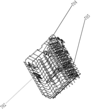 SOS - Cesta sup ass (referencia n.º 702) para lavavajillas VALBERG 1062646, 34421948