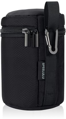 SPEELULU Objektivtasche, Objektivbeutel, wasserdichte Kamera Objektiv Case, Schutzkameran Objektivköcher für DSLR Objektiv, Blitz, Monitor, Kamera Zubehör (M (9 X 13 cm))