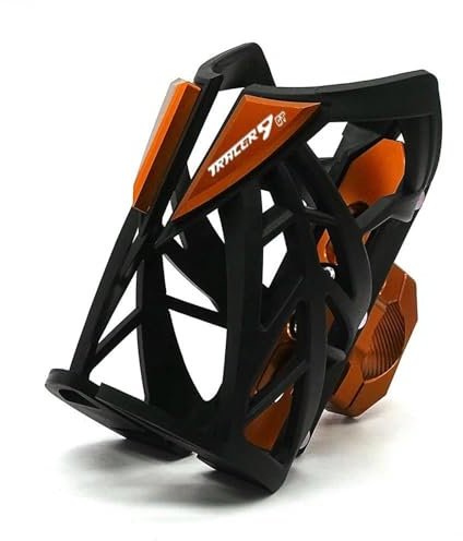 Porte-gobelet pour Yamaha Tracer 9 GT Tracer 9GT Moto Boisson Thermos Support De Verre CNC Porte-Bouteille d'eau(Orange)