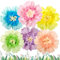 Easy Joy 6 Stück Papierblumen Pompons Deko,Bunt Gänseblümchen Deko,Zimmer Deko Aesthetic,Pastell Papierblumen Zum Aufhängen für Seidenpapier Gartenparty Deko,Geburtstagsdeko Mädchen,Hochzeit,Babyparty
