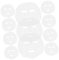 OATIPHO 100 Stück Beauty Beauty Hautpflege Weiche Maske Vorgeschnittene Ultra Feuchtigkeitsspendende Gesichtsmaske Feuchtigkeitsmaske Anthrazit Damen