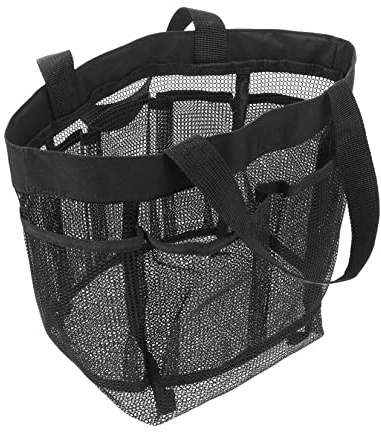 SWOOMEY Netzgewebter Duschbeutel Tragbar und Hängend aus Robustem Nylon für Männer und Frauen als Strandtasche und Kosmetikorganizer