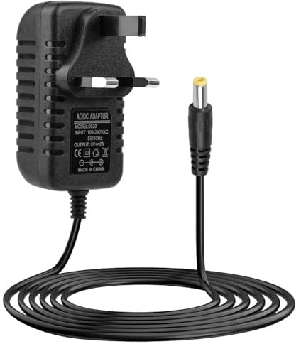 5V 2A Power Adapter, 10W AC 100-240V 50 60Hz to DC 5V 2A Power Supply Wall Plug Charger for LED Strip CCTV Router Speakers Lights Box Audio Video Universal Switching Adaptor with 5.5x2.1mm